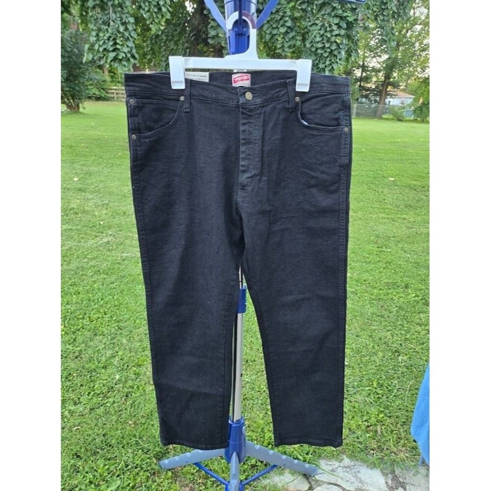 Wrangler Regular Straight Leg Black Jeans - Stretch - Mens size 38 x 30 NEW